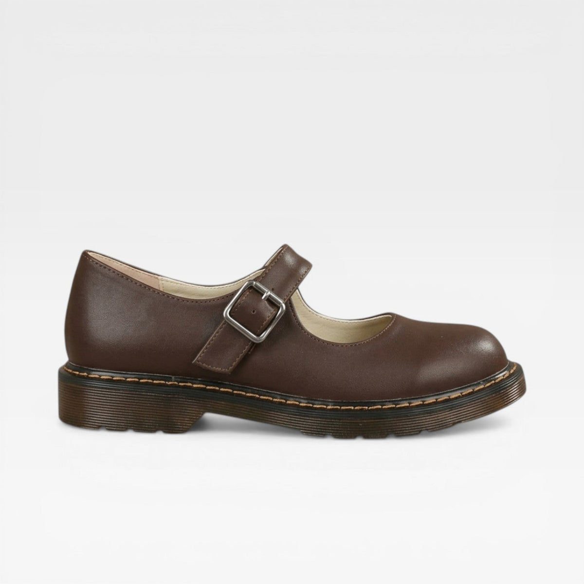 Mary Jane Flats, Round Toe Strap Closure Dress Shoes