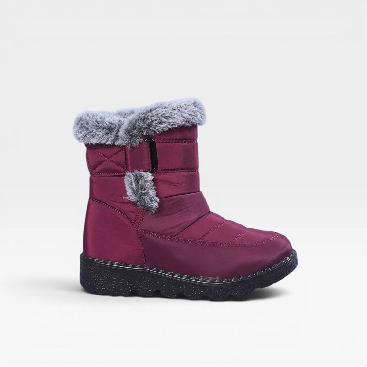 Quilted Snow Boots, Faux Fur Lined Lug Sole Winter Boot