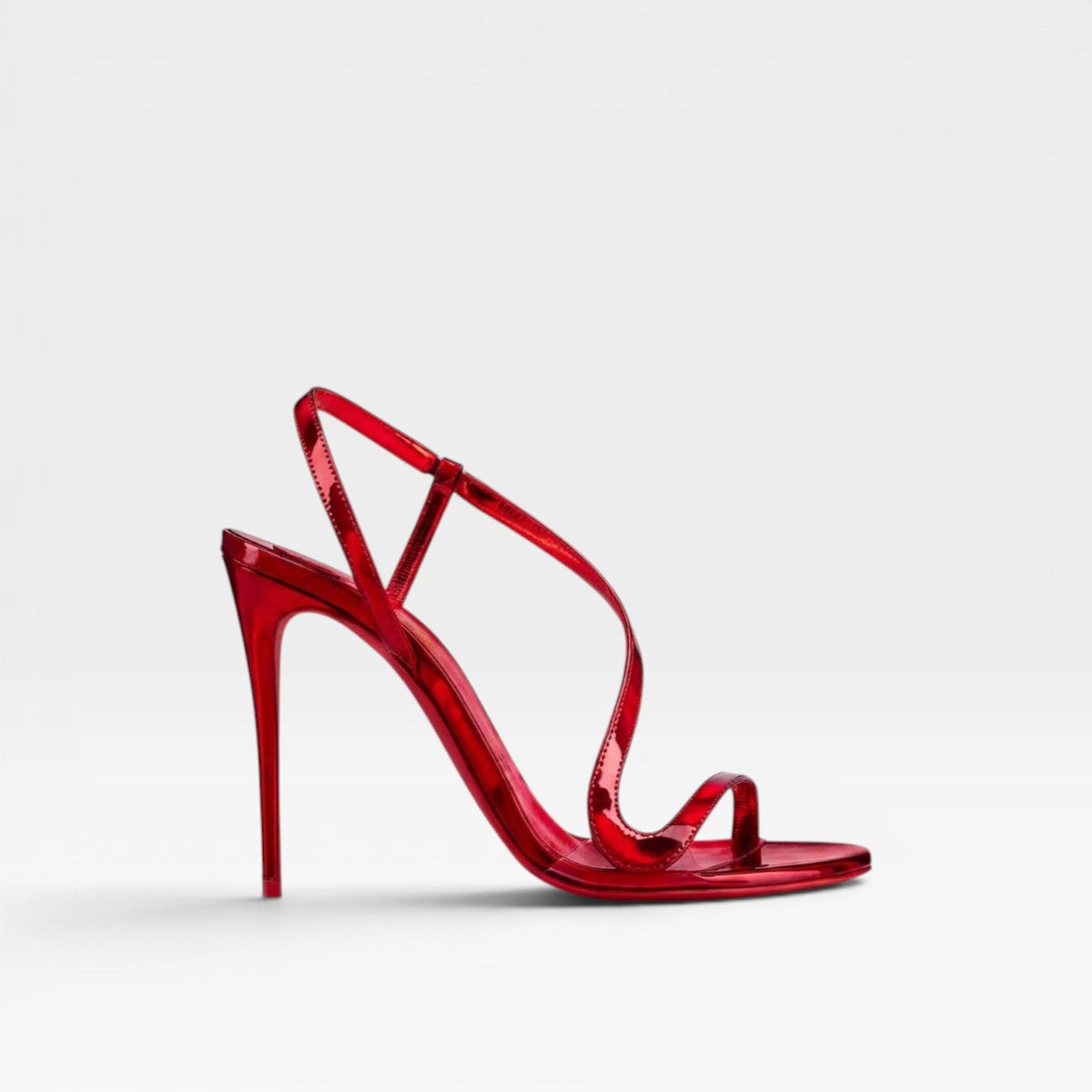 Metallic Strappy Sandals, Criss Cross Open Toe Heels