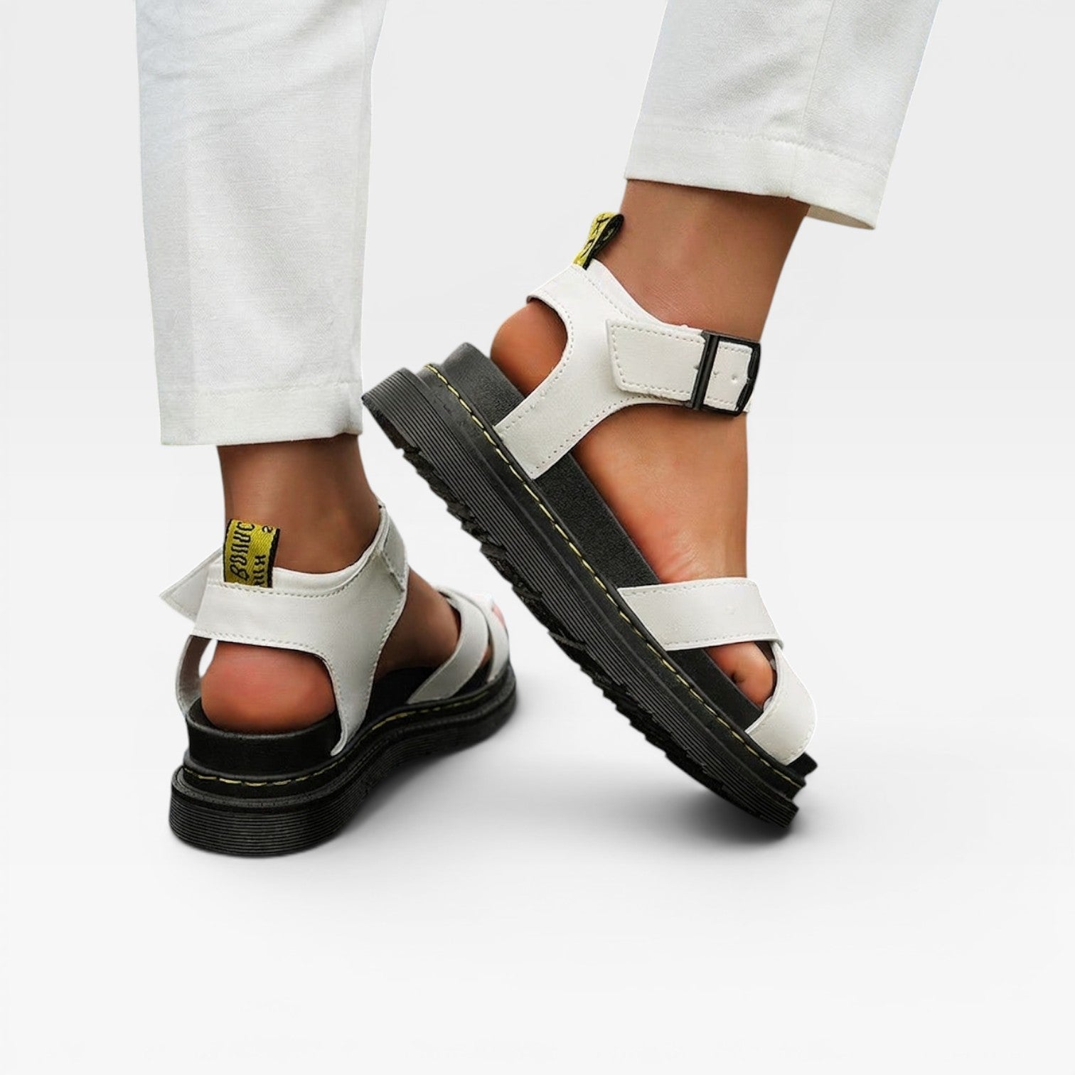 Chunky Platform Sandals, Cross Strap Buckle Summer Shoes