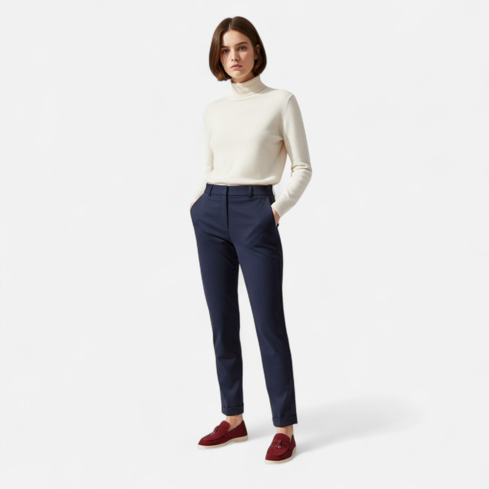 Suede Loafers with Cushioned Insole, Slip-On Shoes