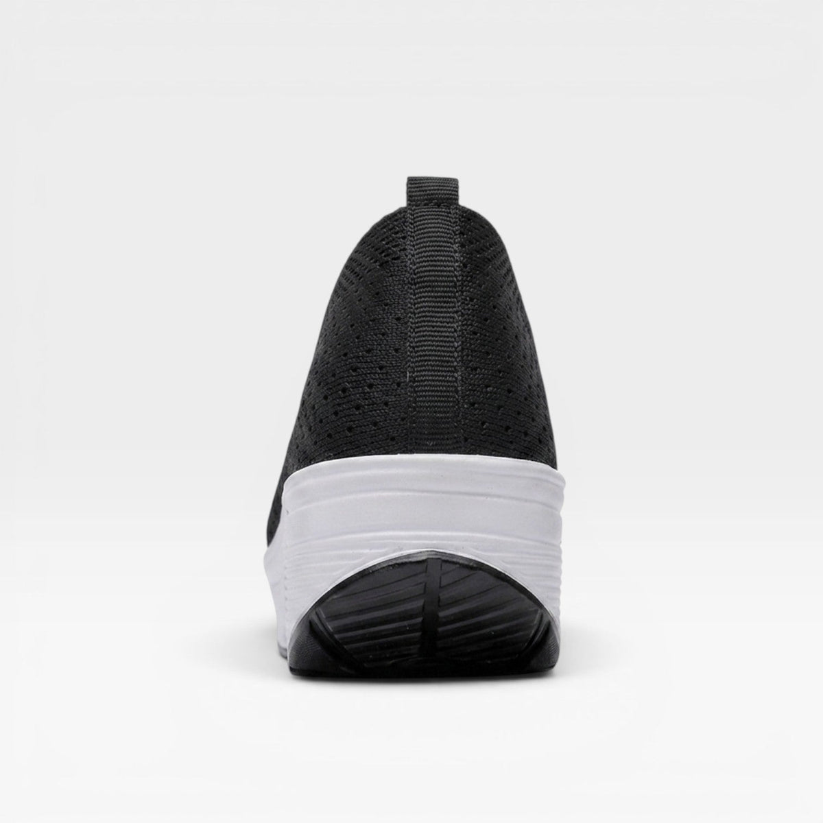 Air Cushion Platform Trainers, Breathable Knit Slip Ons