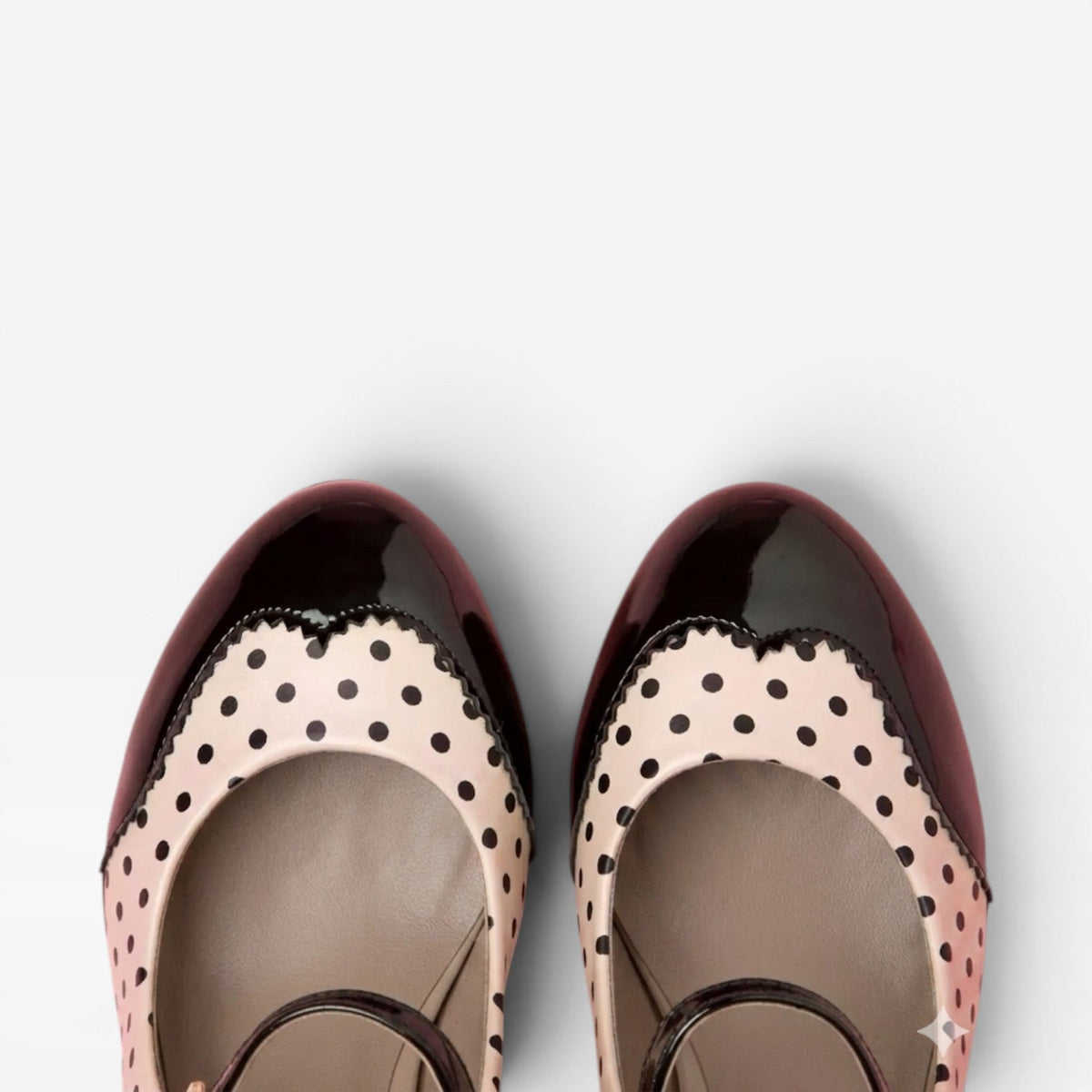 Polka Dot Mary Jane Pumps, Retro Patent Platform Heels