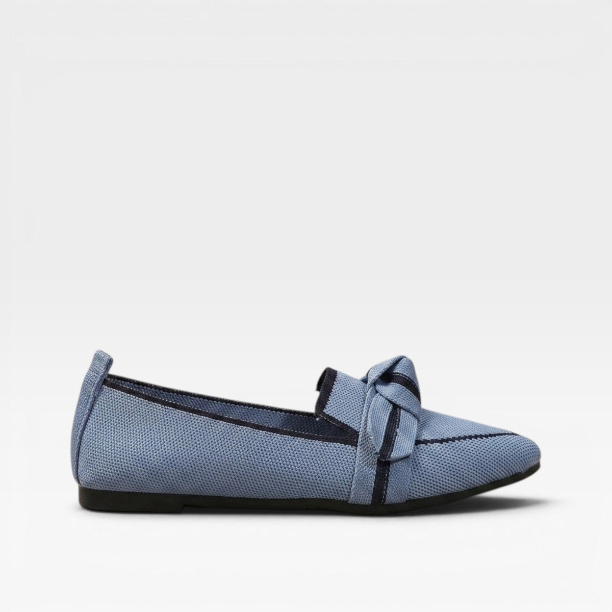 Pointed Toe Knit Loafers, Breathable Slip-On Flats