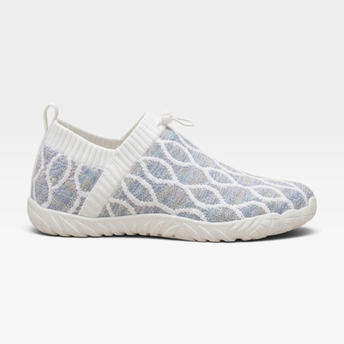 Knit Slip On Sneakers, Cushioned Bungee Lace Trainers