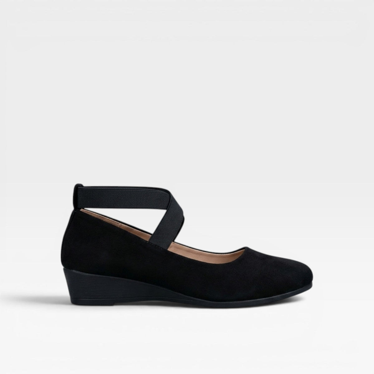 Cross Strap Ballet Flats, Soft Minimalist Slip-Ons