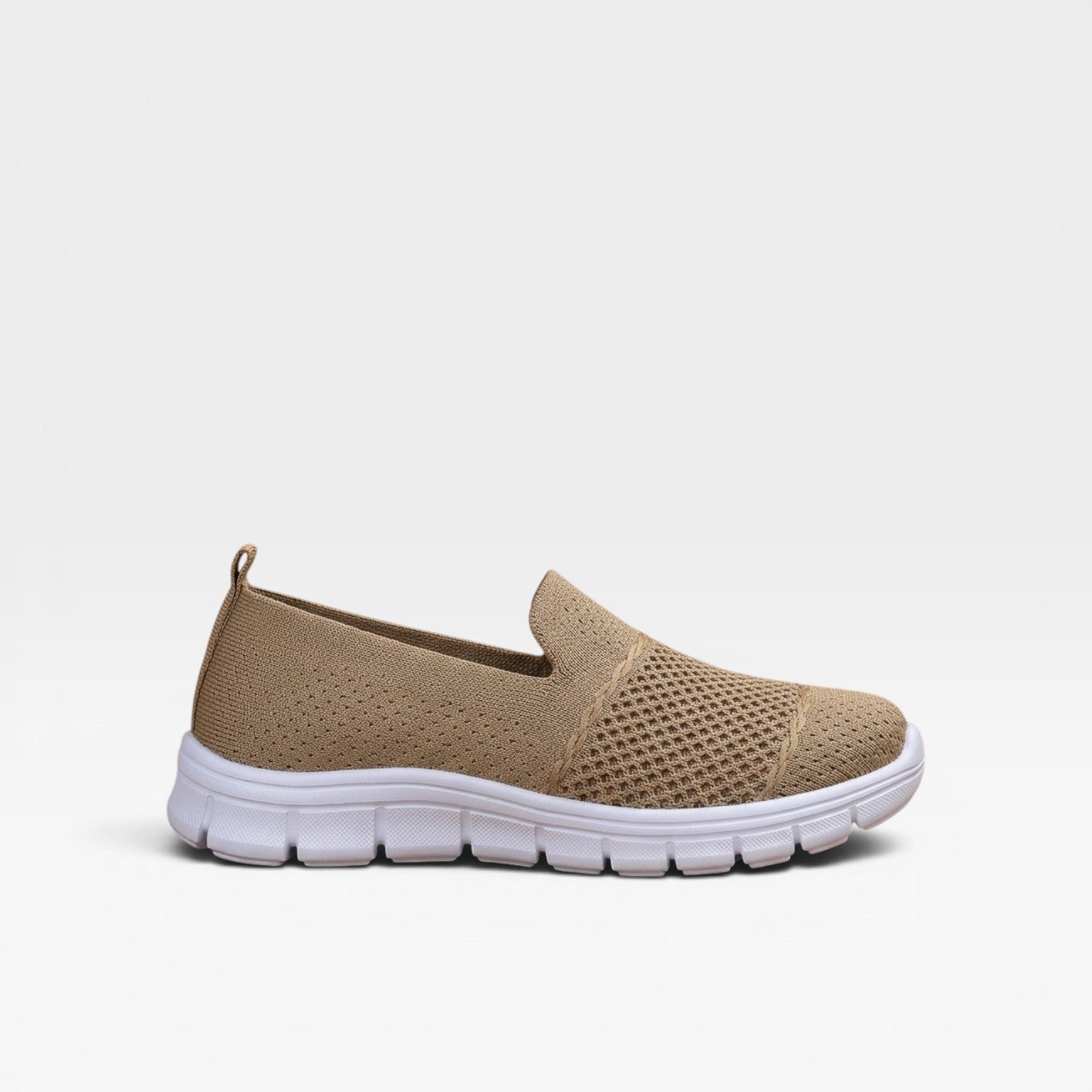 Knit Mesh Slip On Sneakers, Breathable Comfort Shoes