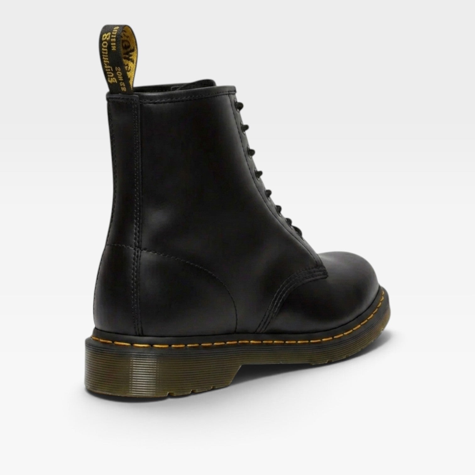 Leather Combat Boots, 8 Eye Lace Up Chunky Round Toe