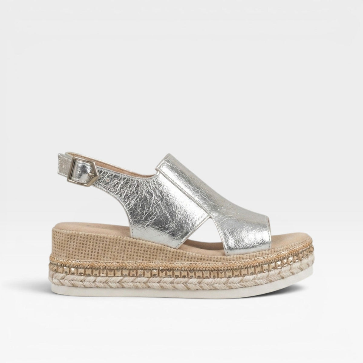 Espadrille Wedge Sandals, Slingback Woven Jute Platform