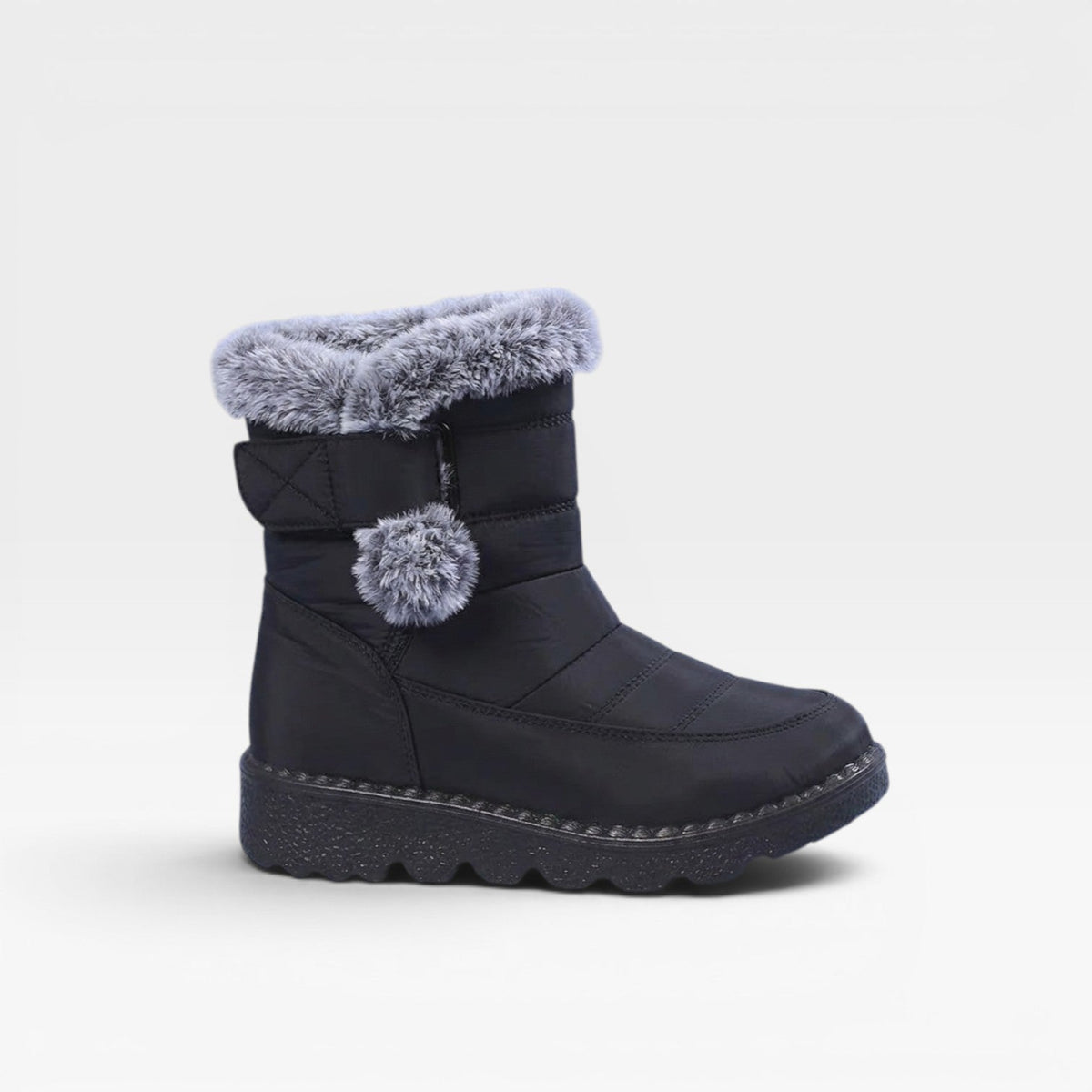 Quilted Snow Boots, Faux Fur Lined Lug Sole Winter Boot