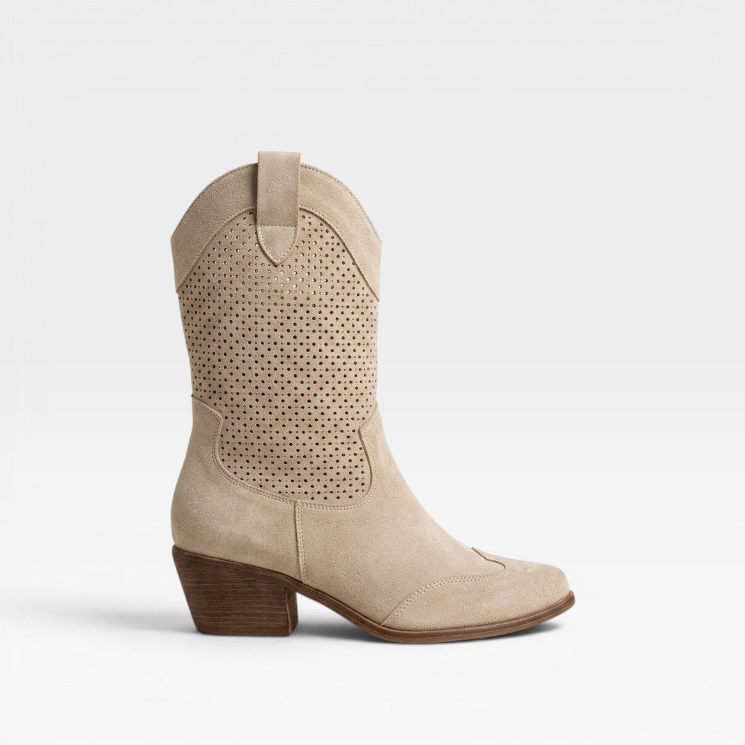 Perforated Western Boots, Breathable Summer Cowboy