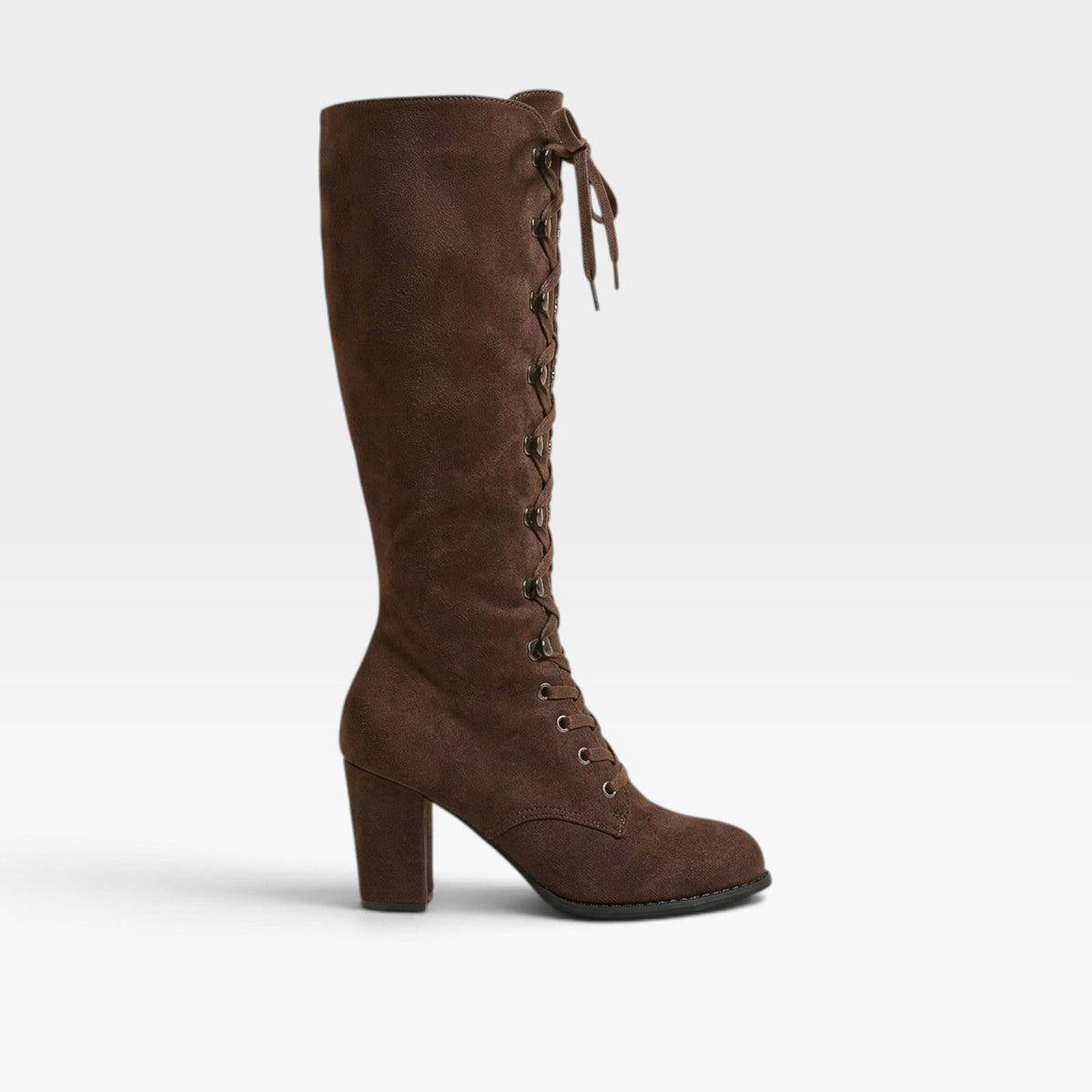 Lace Up Block Heel Ankle Boots, Versatile Day to Night