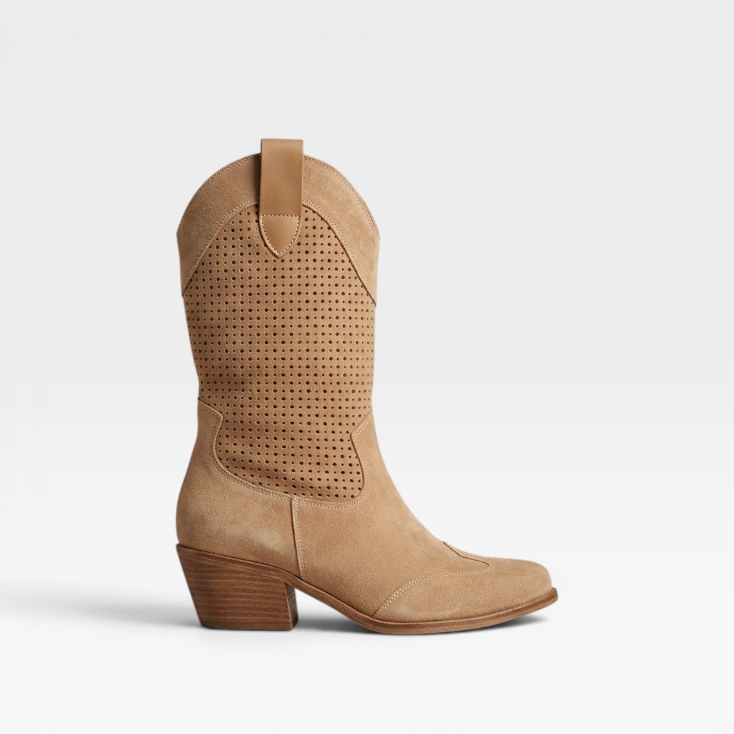 Perforated Western Boots, Breathable Summer Cowboy