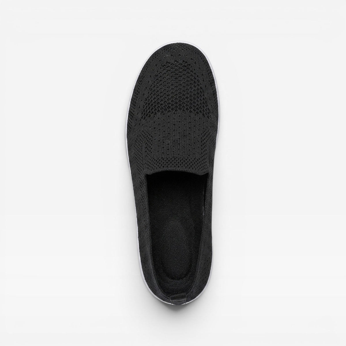 Air Cushion Platform Trainers, Breathable Knit Slip Ons