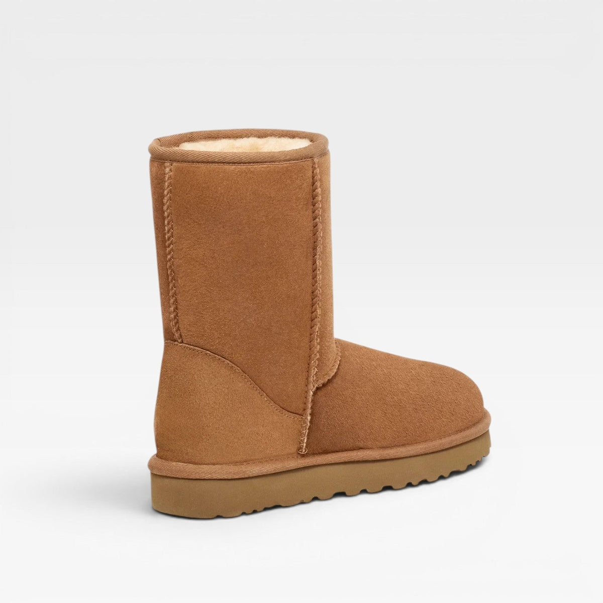 Cowhide Suede Winter Ankle Boots, Sheepskin Lining