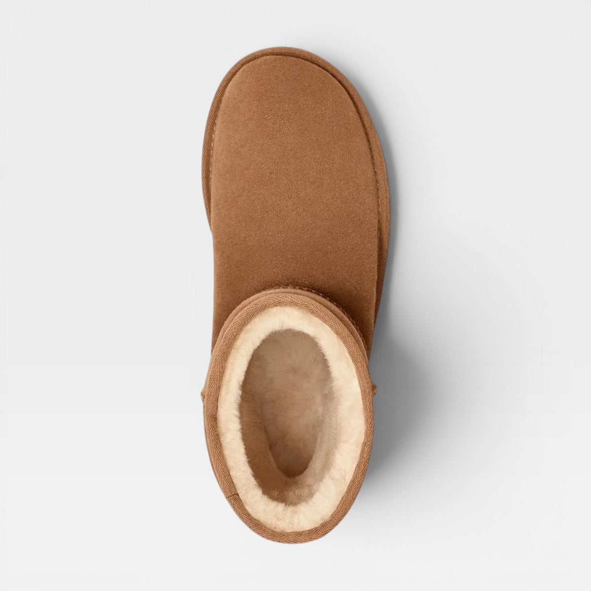 Cowhide Suede Winter Ankle Boots, Sheepskin Lining