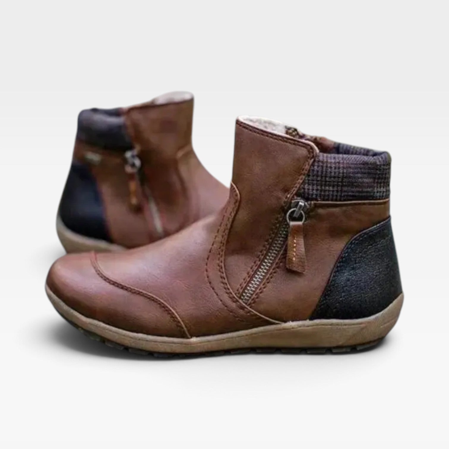 Waterproof Ankle Boots, Cushioned Insole Side Zip Comfort