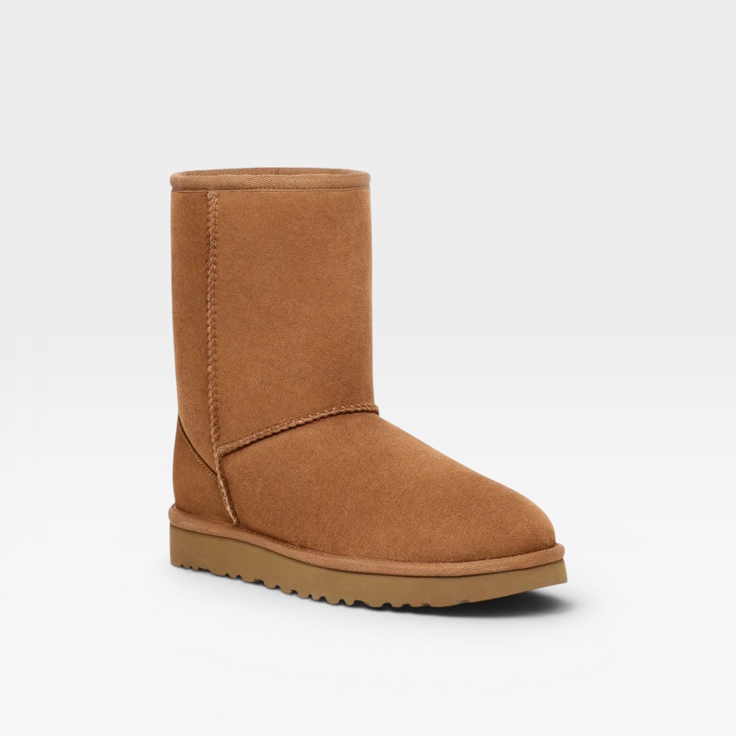 Cowhide Suede Winter Ankle Boots, Sheepskin Lining