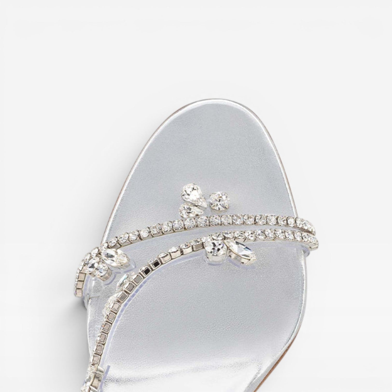 Crystal Embellished Strappy Sandals, Stiletto Heels