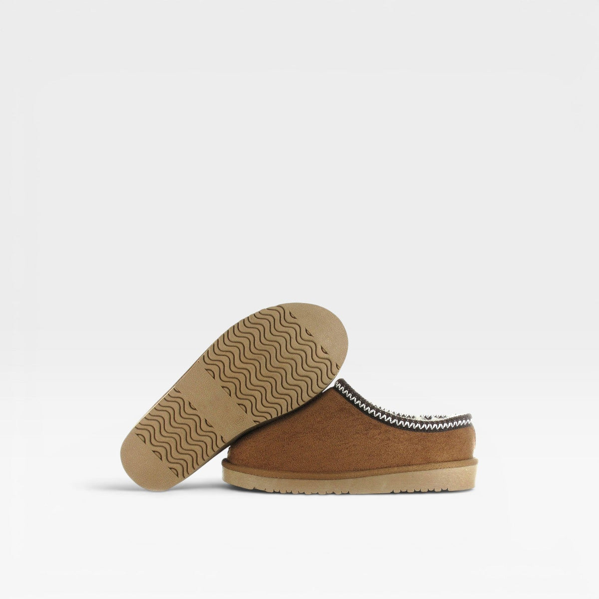 Faux Fur Lined Clogs, Suede Slip On Mules with Grip