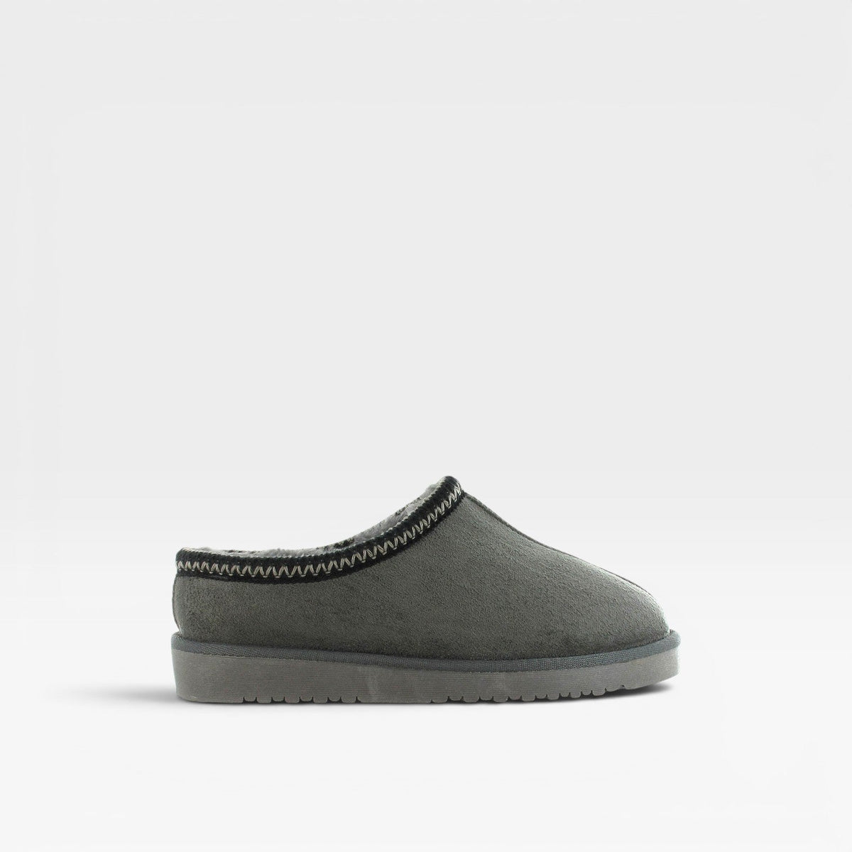 Faux Fur Lined Clogs, Suede Slip On Mules with Grip