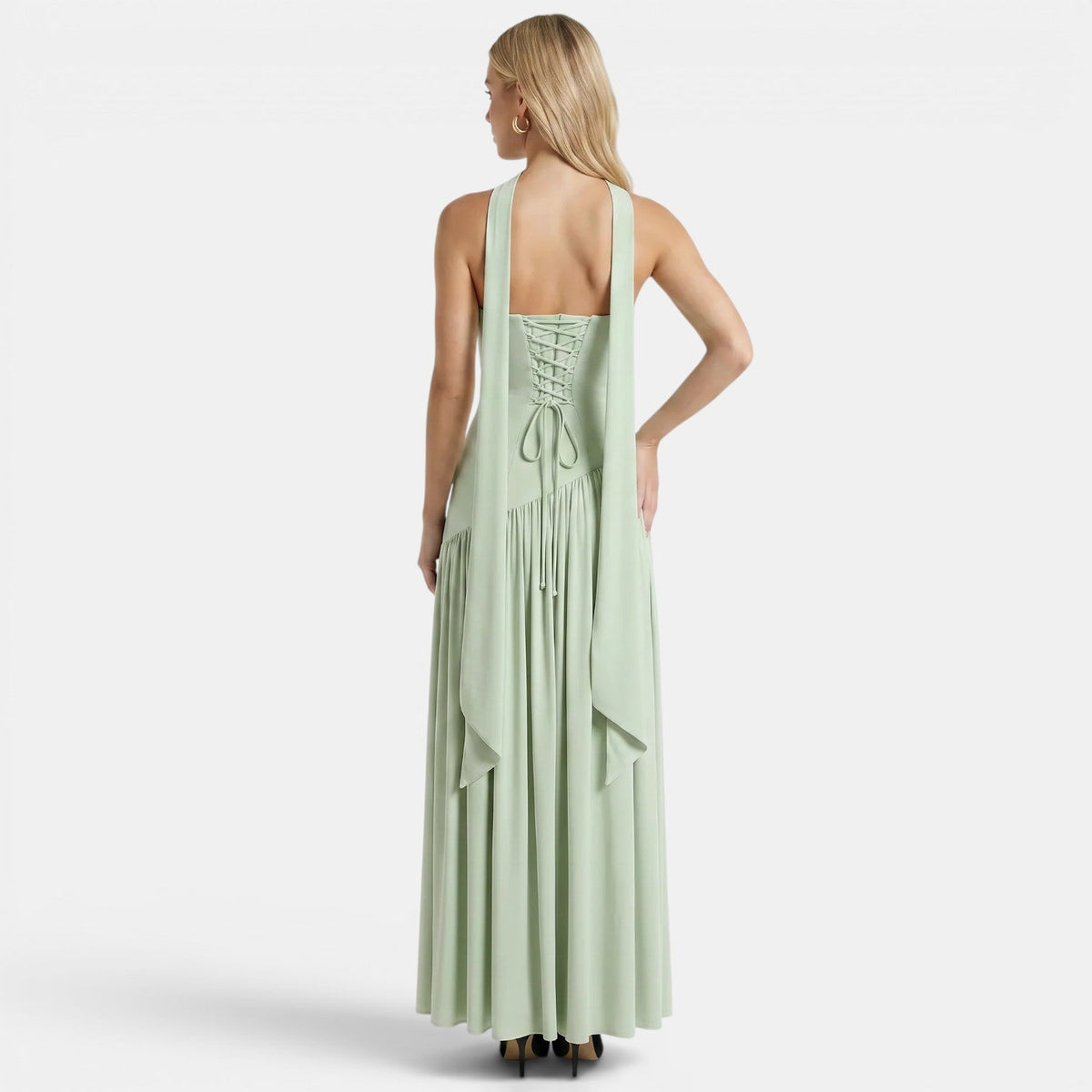 Strapless Maxi Dress, Flowing Lightweight Summer Gown