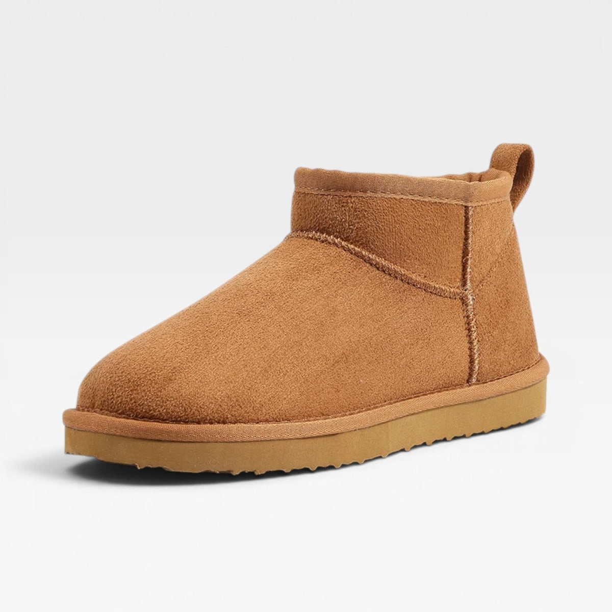 Low Cut Suede Ankle Booties, Sheepskin Lined Boots