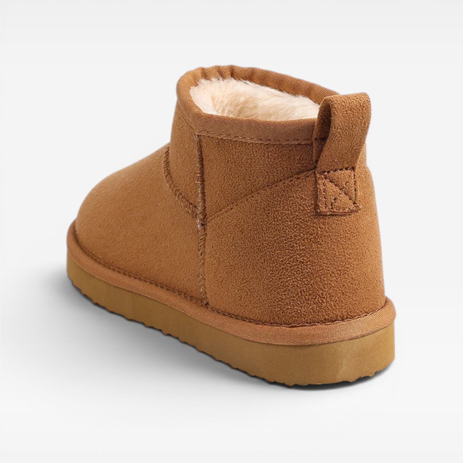 Low Cut Suede Ankle Booties, Sheepskin Lined Boots