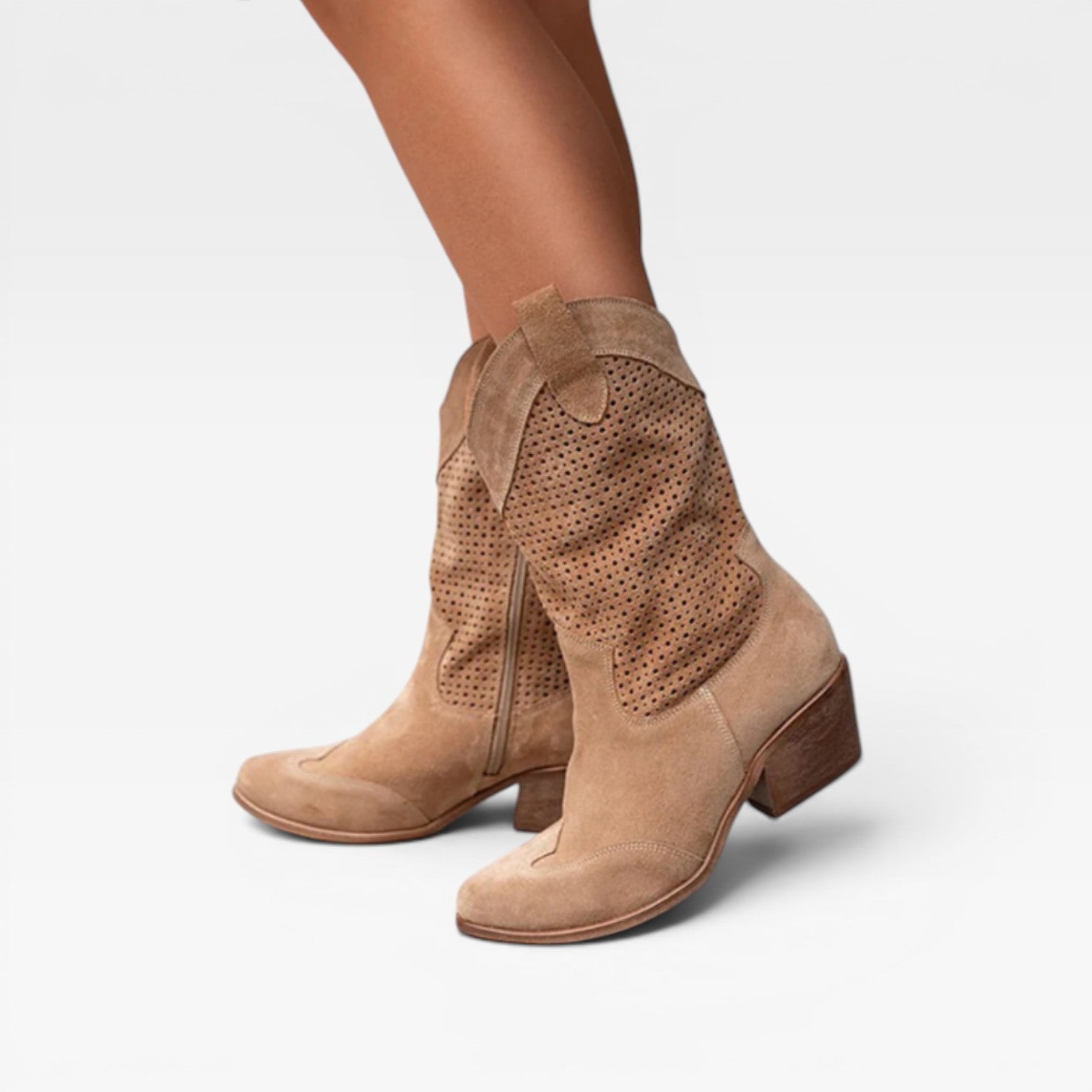 Perforated Western Boots, Breathable Summer Cowboy