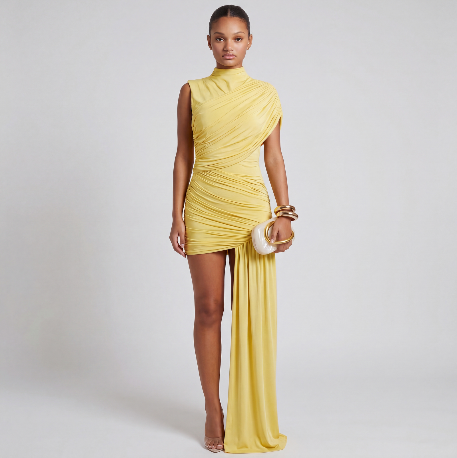 Aurora High-Neck Mini Dress