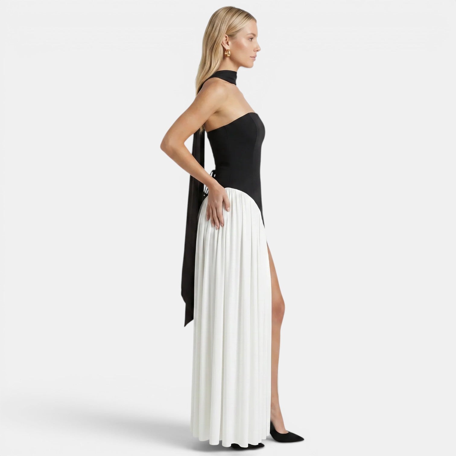Strapless Maxi Dress, Flowing Lightweight Summer Gown