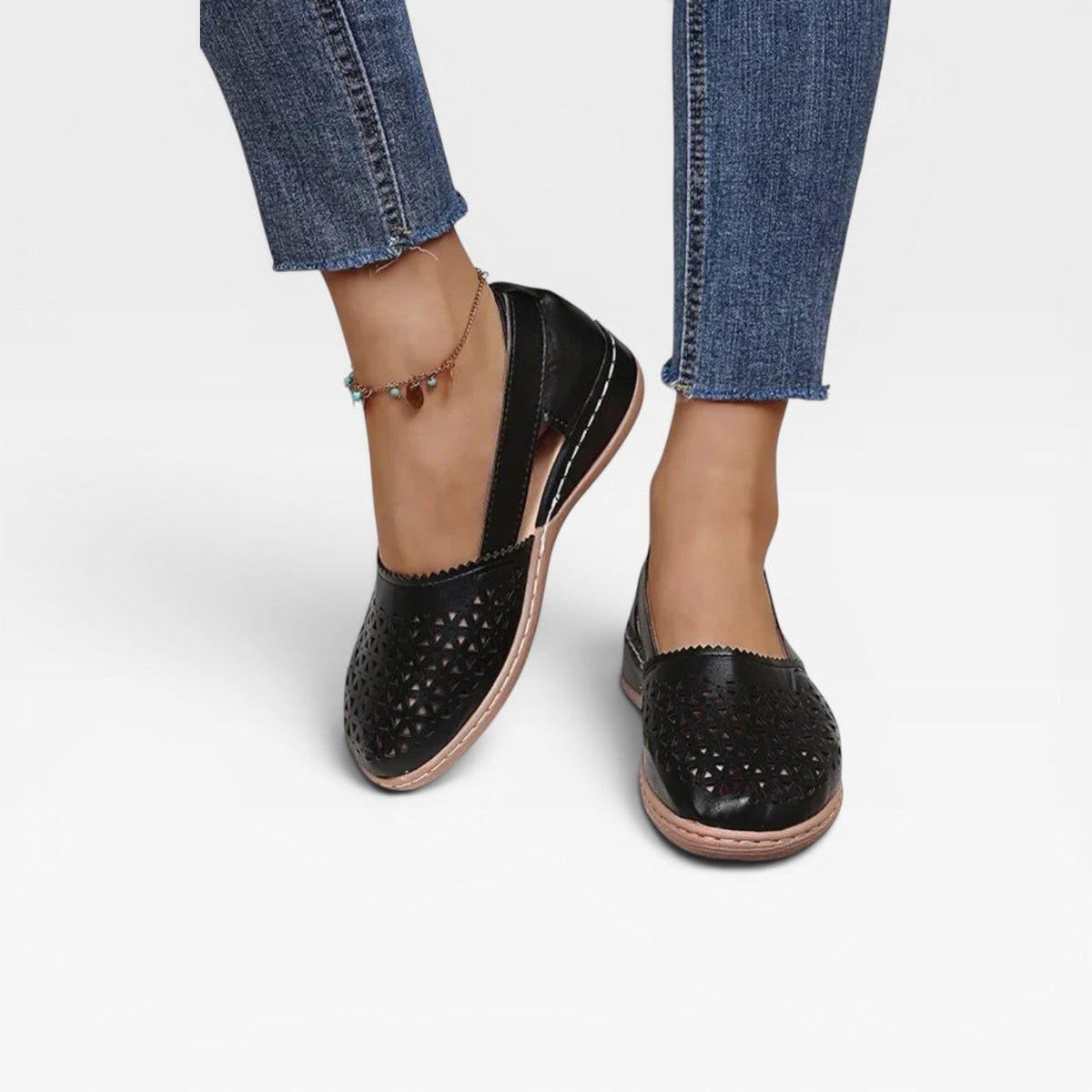 Cutout Wedge Sandals, Closed Toe Elastic Slingback Shoes