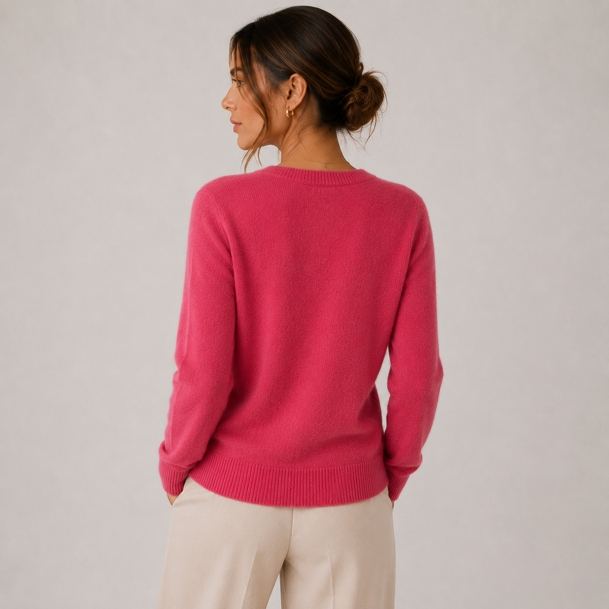 Button Front Knit Cardigan, Soft Cashmere Look Sweater