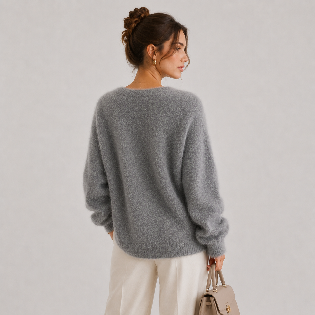 Soft Knit Button Front Cardigan, Long Sleeve Layer