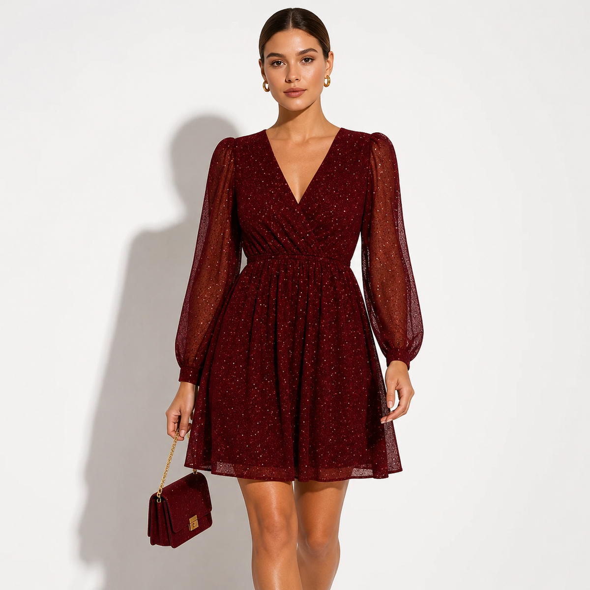 Glitter Mini Dress, Sparkly Party and Cocktail Outfit