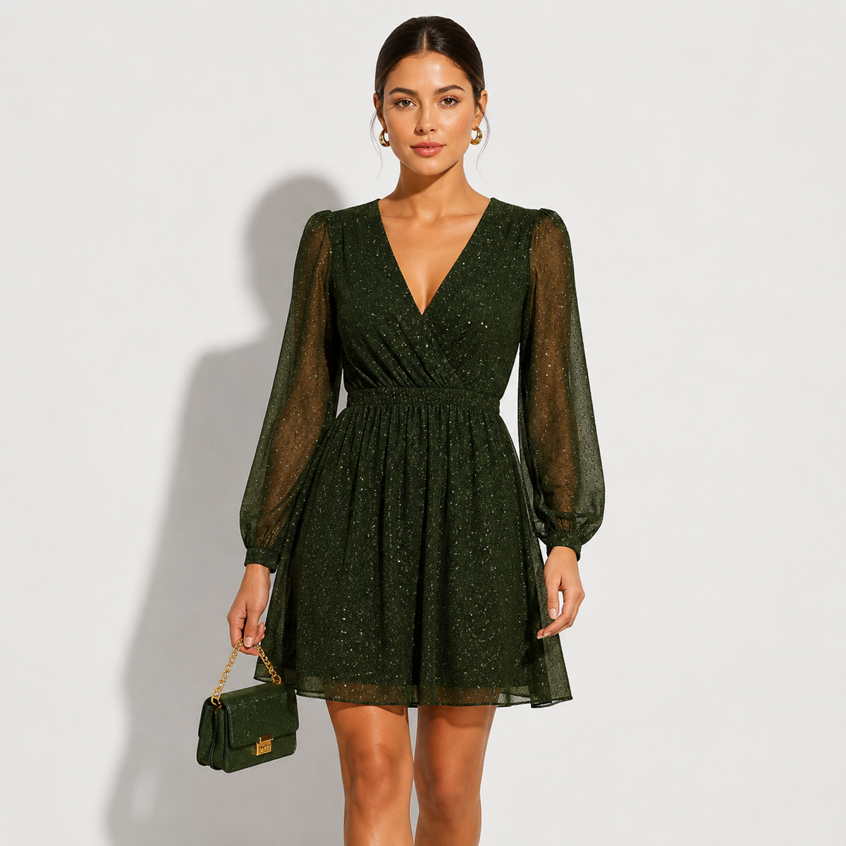 Glitter Mini Dress, Sparkly Party and Cocktail Outfit