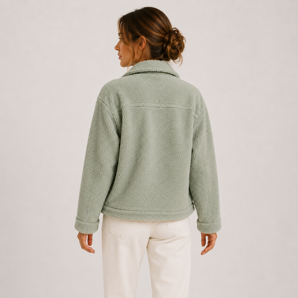 Plush Sherpa Shacket, Button Front Fleece Overshirt