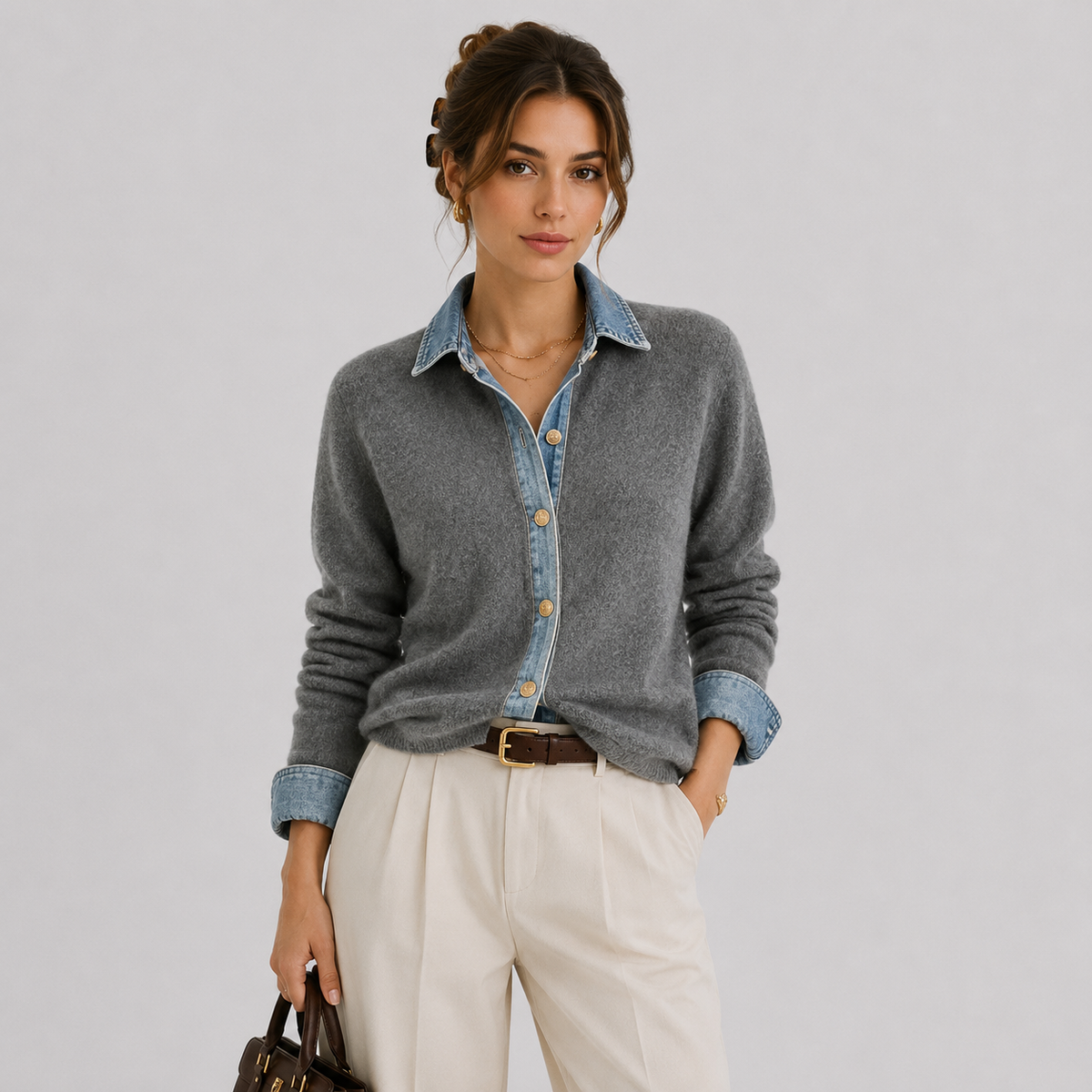 Classic Denim Jacket, Button Front Lightweight Layer