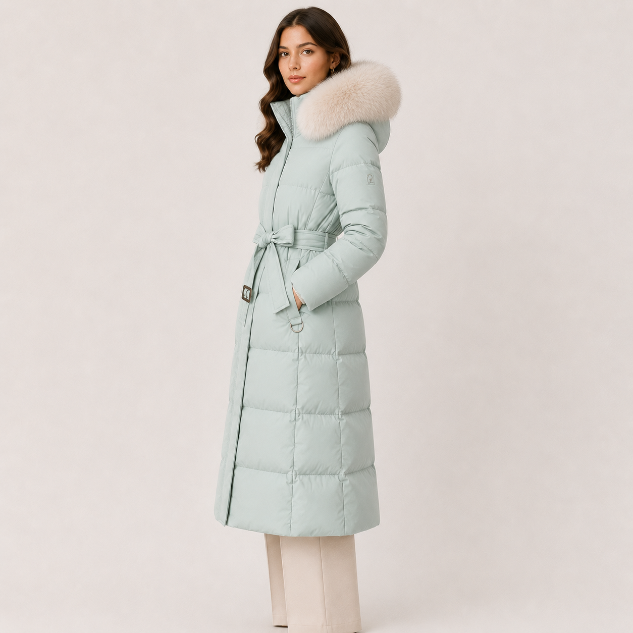 Water Resistant Puffer Parka, Fur Trim Hooded Coat