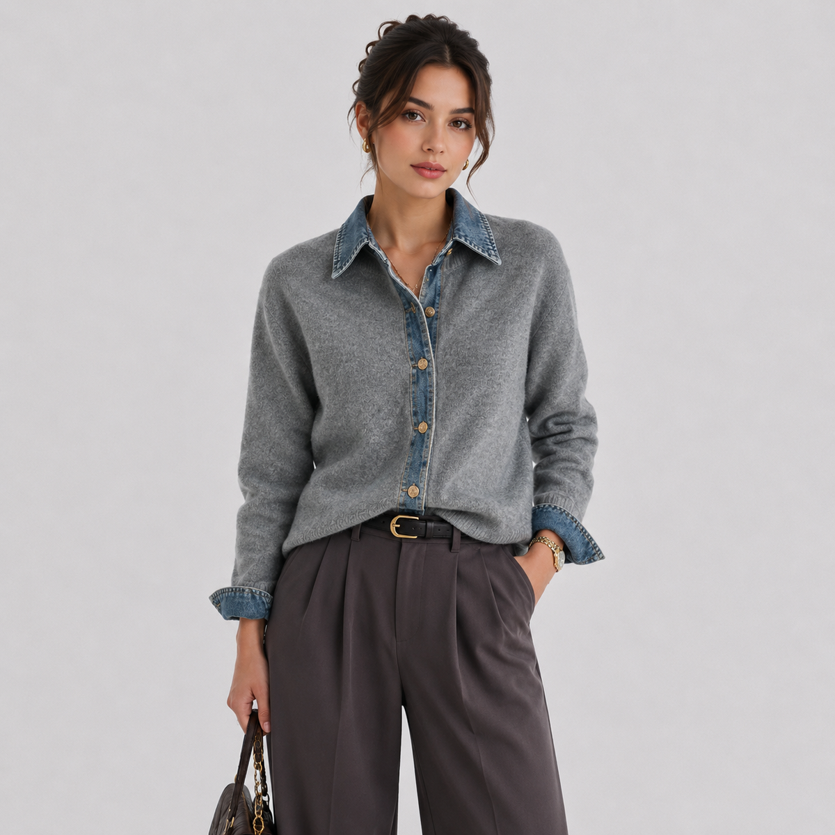 Classic Denim Jacket, Button Front Lightweight Layer