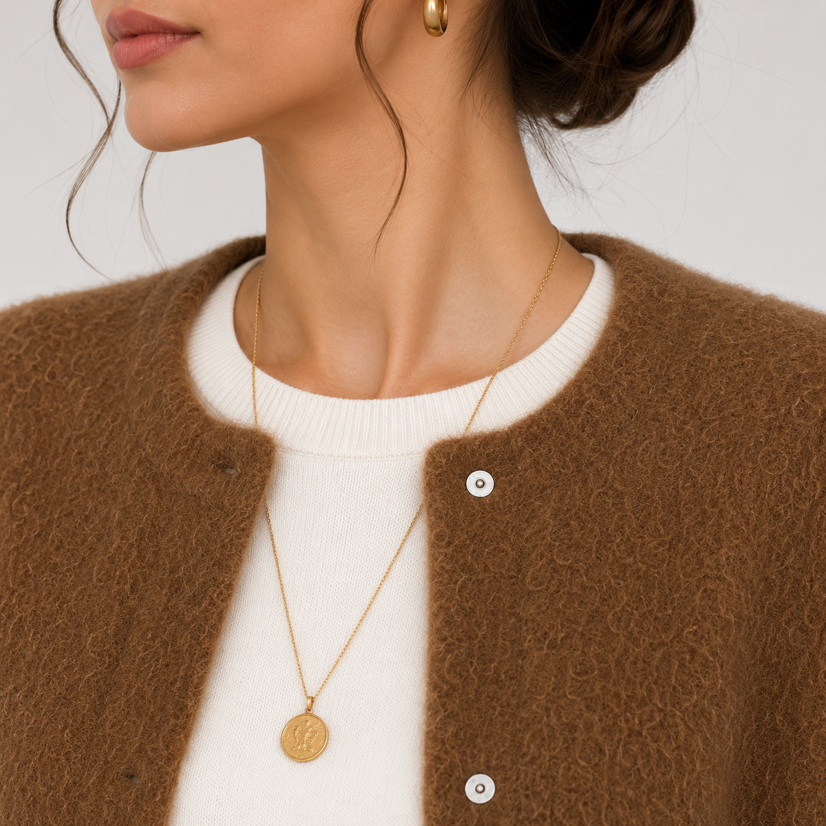 Button Front Knit Cardigan, Soft Relaxed Warm Layer
