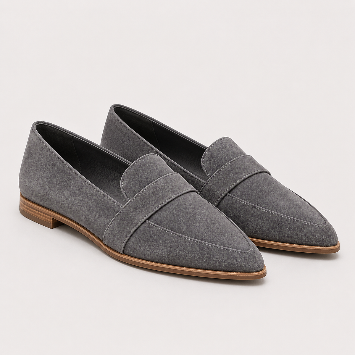 Pointed Toe Loafers, Heritage Slip-On Office Shoes