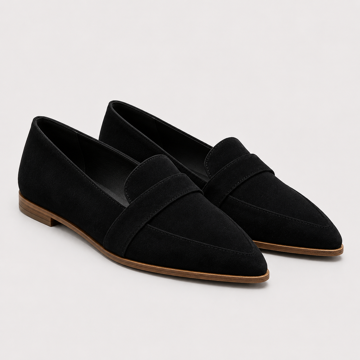 Pointed Toe Loafers, Heritage Slip-On Office Shoes