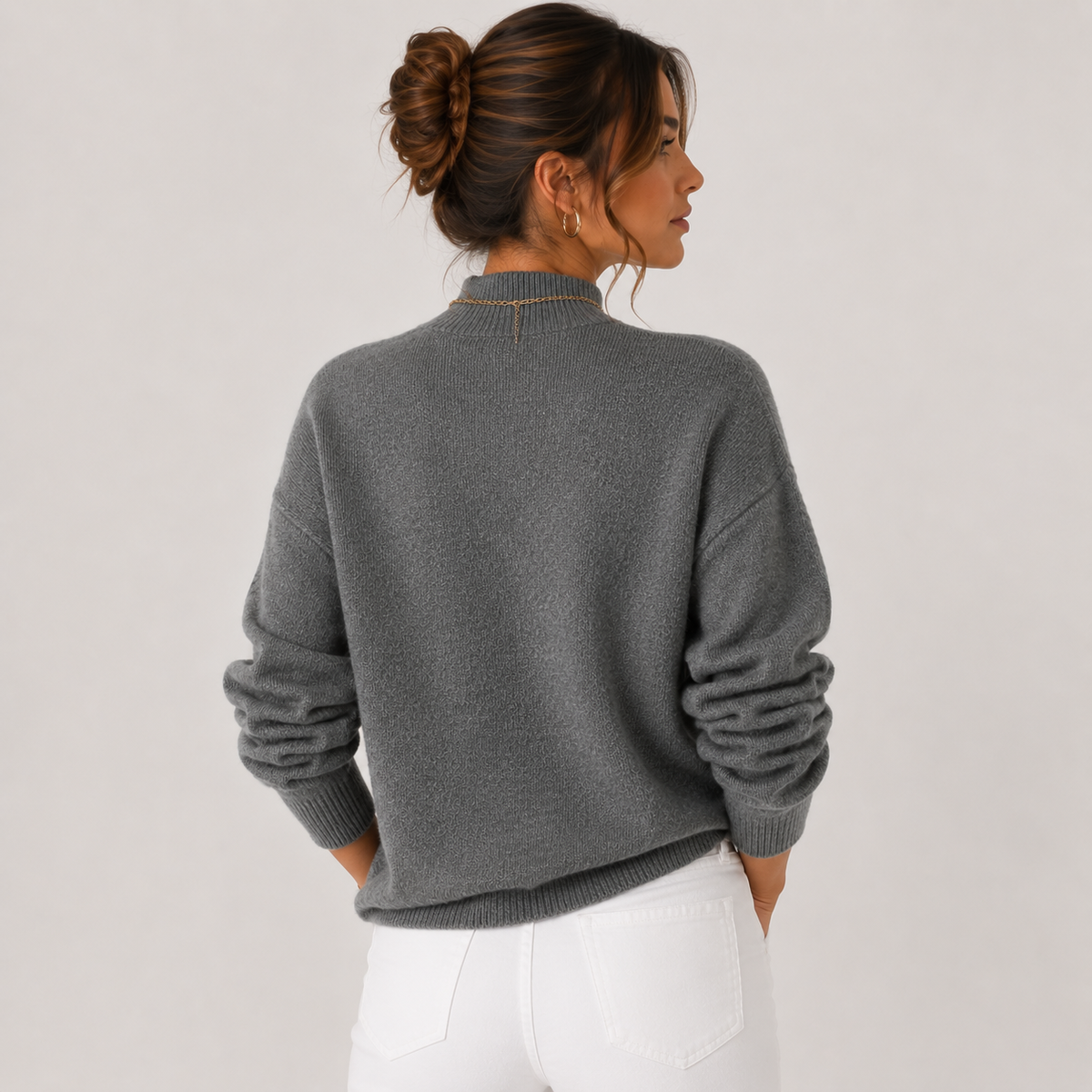 Soft Knit Turtleneck Pullover, Cozy Winter Layering Top