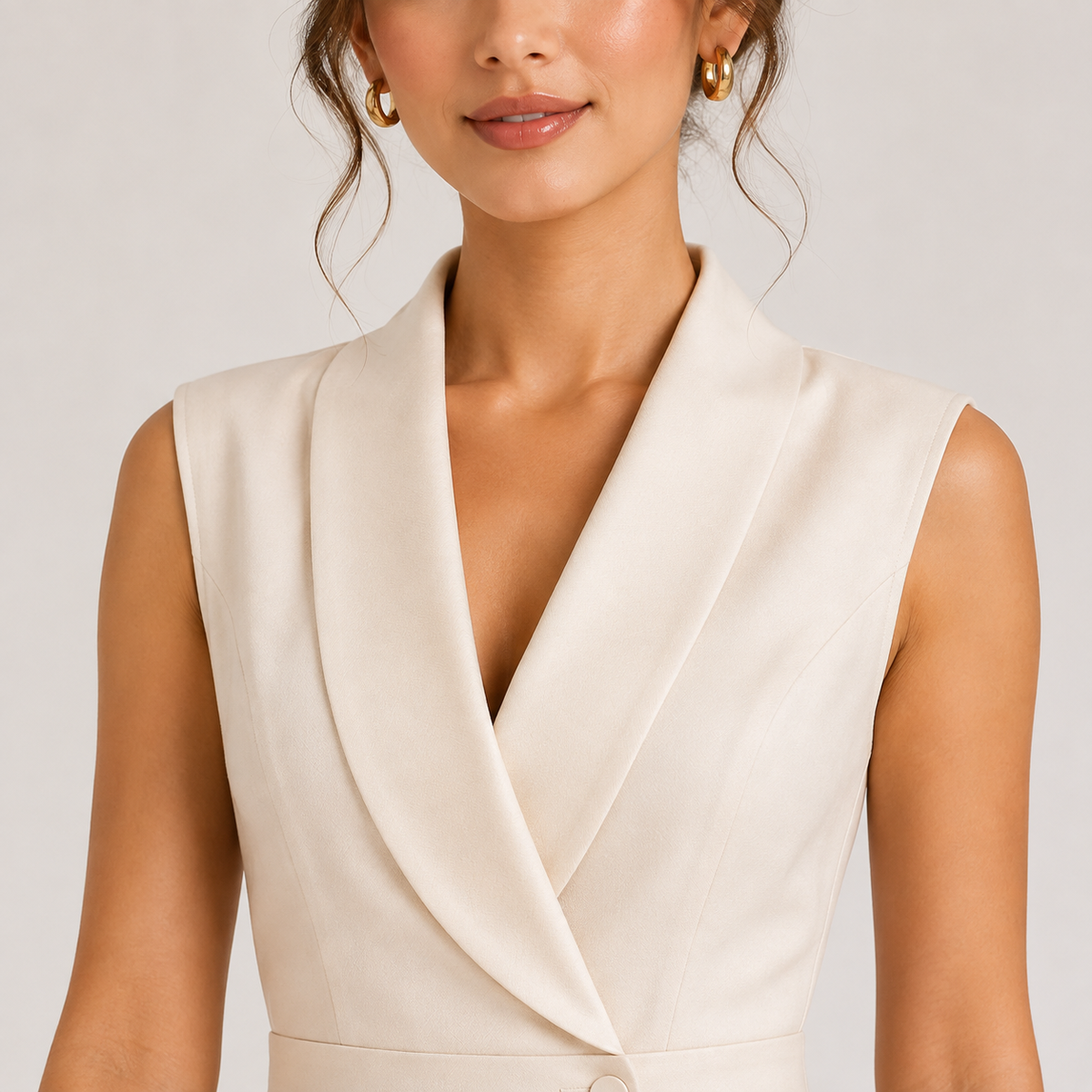 V Neck Two Piece Set, Wide Leg Pants Matching Outfit