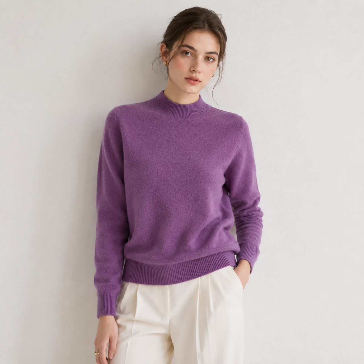 Lightweight Knit Sweater, Soft Classic Winter Jumper