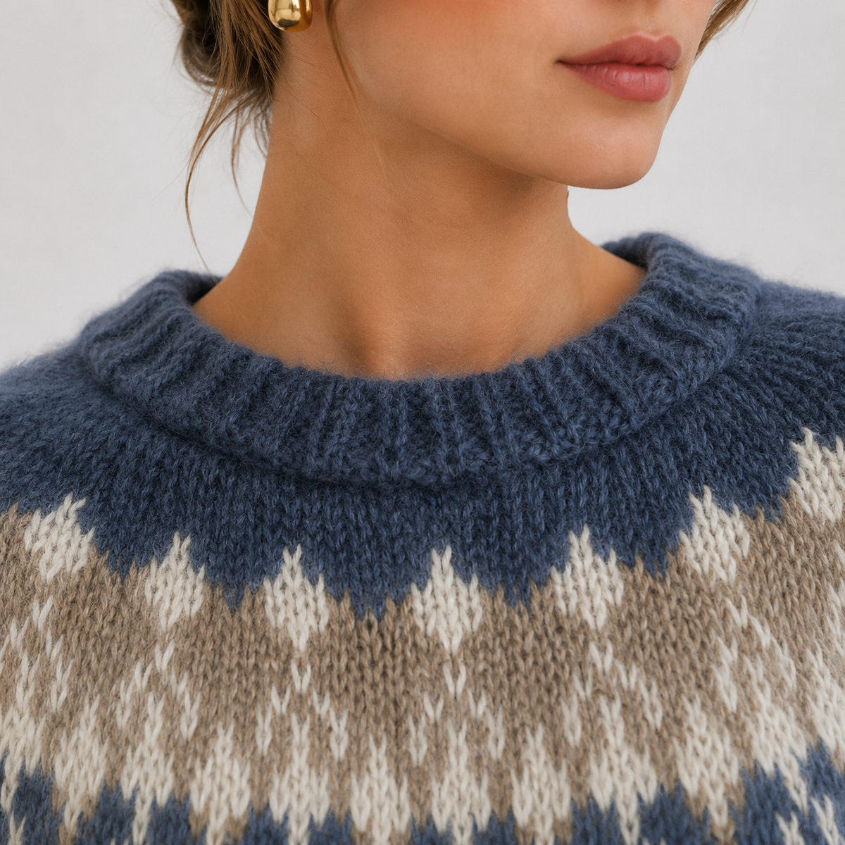Cashmere Look Pullover, Lightweight Warm Knit Sweater