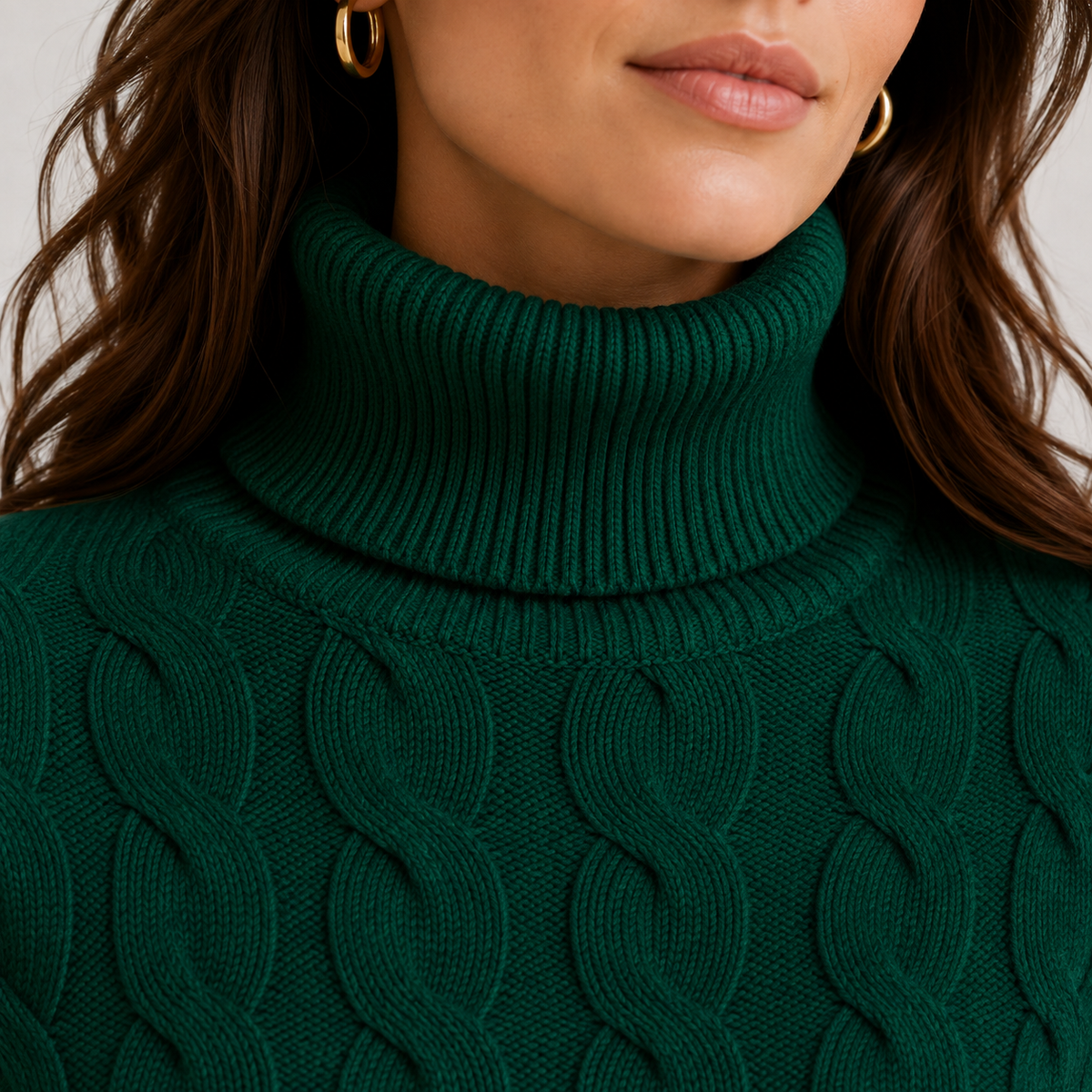 Turtleneck Sweater, Long Sleeve Lightweight Knit Top