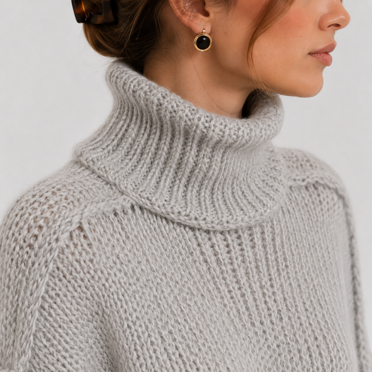 Relaxed Knit Pullover Sweater, Cosy Long Sleeve Top
