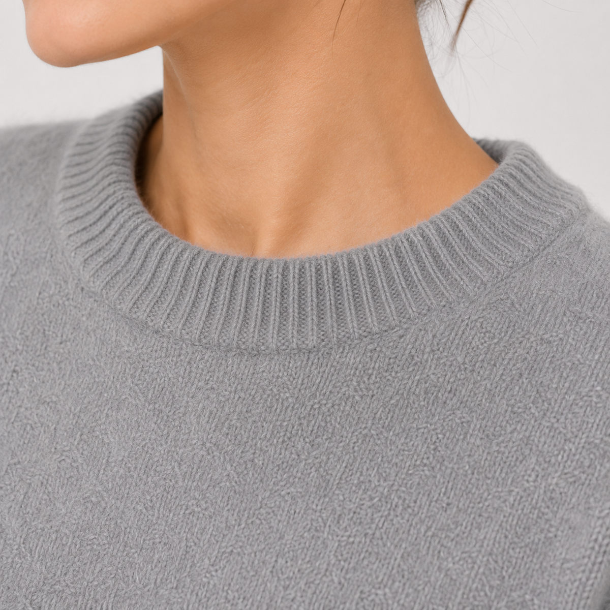 Classic Cashmere Look Sweater, Fine Knit Layering Top